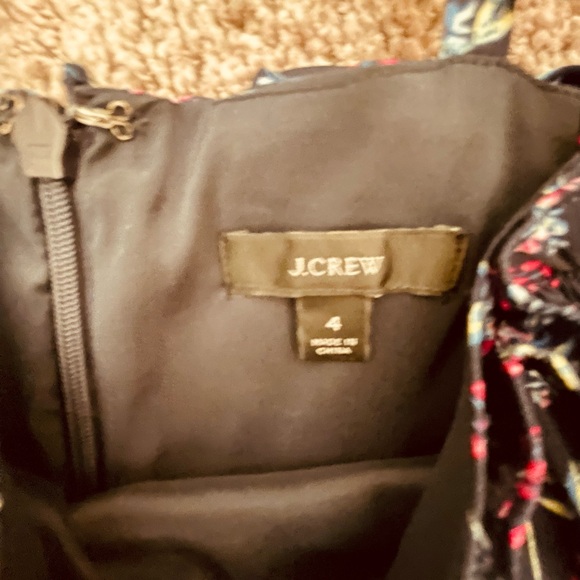 J. Crew Silk/ Elastane Floral Ruffle Strap Midi Dress - Picture 6 of 10